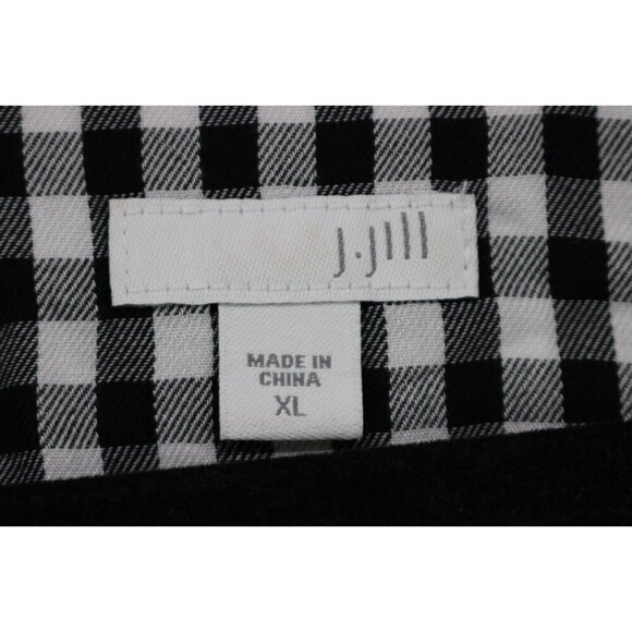 J.Jill Check Button Up 3/4 SleeveTunic Top-Size XL-Soft-Pocket - Picture 4 of 8